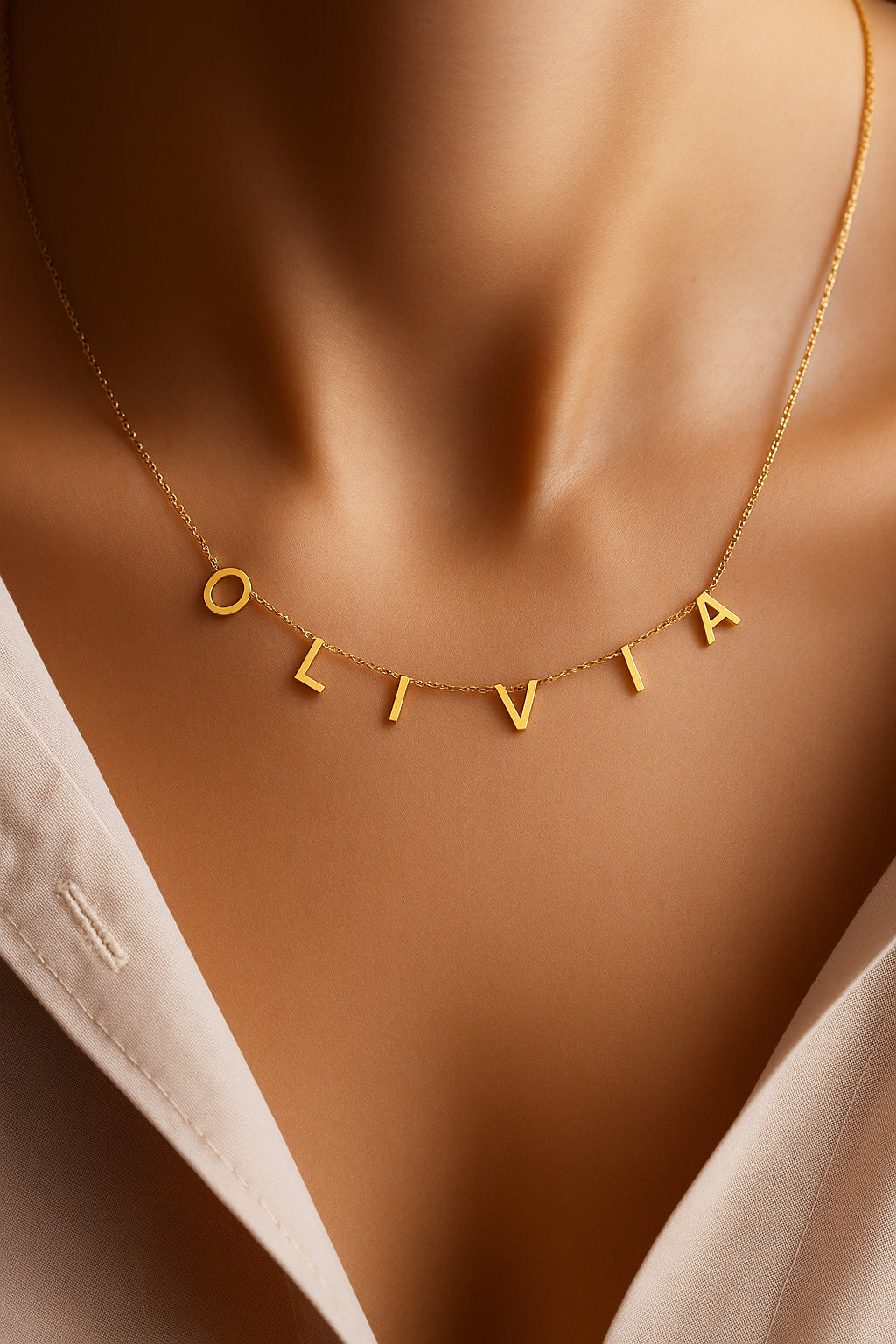 Personalized Letter Choker Necklace