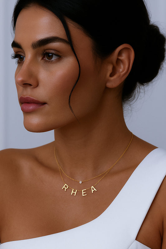 Personalized Letter Choker Necklace
