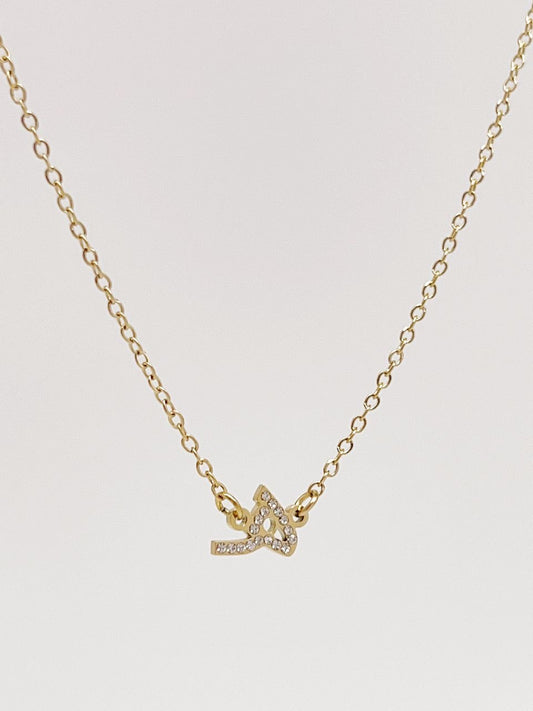 Arabic initial necklace - sparkling letters