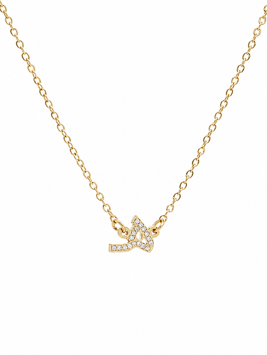Arabic initial necklace - sparkling letters
